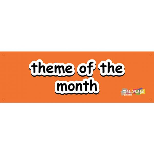 Corner Label Class 18X6 inch Theme of the month- ASL Store