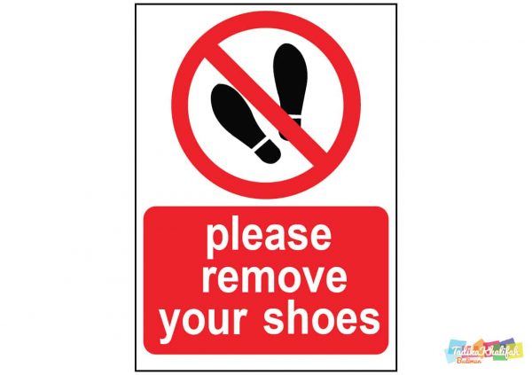 I-Sticker Safety Sign (No.41-Please Remove Your Shoes) | ASL Store ...
